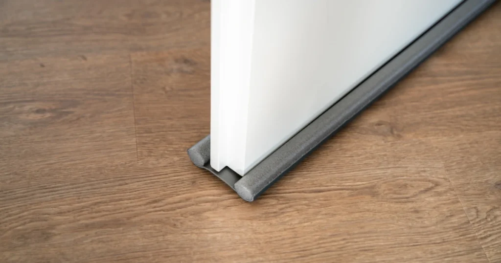 a door sweep or draft stopper