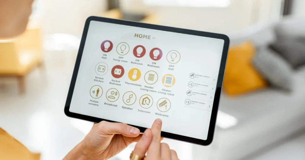 a smart home security app